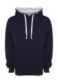 Heren Hoodie Contrast FDM FH002 Navy-Sport Grey